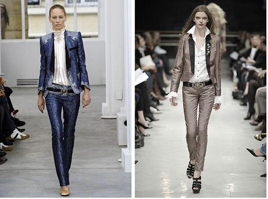 Foto stanga: Balenciaga S/S 06; foto dreapta: Ruffian A/W 08