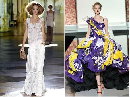 De la stanga la dreapta: Roberto Cavalli S/S 2008, Dolce & Gabbana S/S 2008