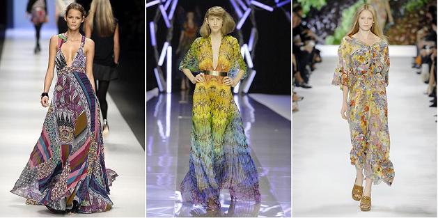 Stil eclectic: Etro S/S 2007; Alexander McQueen S/S 2008; Stella McCartney S/S 2008