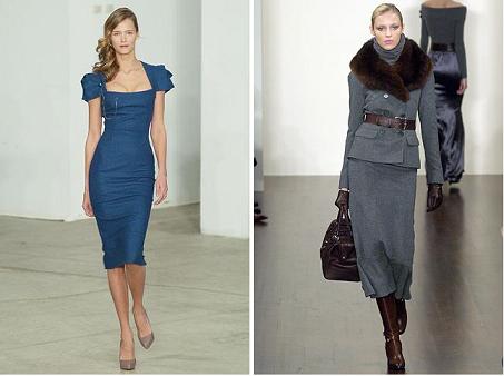 De la stanga la dreapta: Roland Mouret F/W 2005, Ralph Lauren F/W 2005