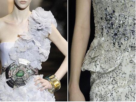 Detalii din colectiile primavara/ vara 2008: Armani Prive si Elie Saab