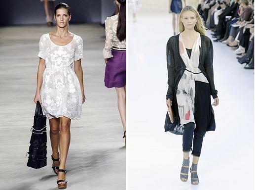 stanga: din colectia Chloe S/S 06, cu semnatura Phoebe Philo; dreapta: din colectia S/S 08, cu semnatura Paulo Melim Andersson