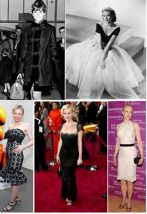 Audrey Hepburn, Grace Kelly, Reese Witherspoon, Renee Zellweger, Nicole Kidman