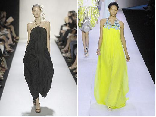 Rochii maxi din colectiile Diane von Furstenberg si Giambatista Valli S/S 2008