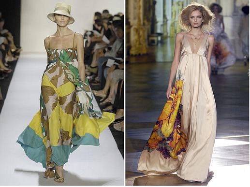 Rochii maxi din colectiile DKNY si Roberto Cavalli S/S 2008