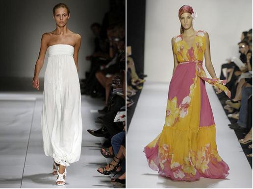 Rochii maxi din colectiile Loewe si Diane von Furstenberg S/S 2008