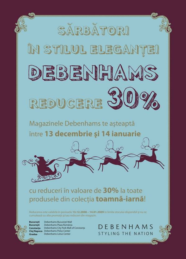 Anunt Debenhams