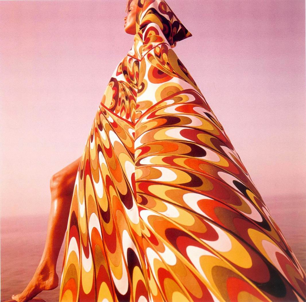 Verushka in Emilio Pucci, fotografiata de Clarke in 1964