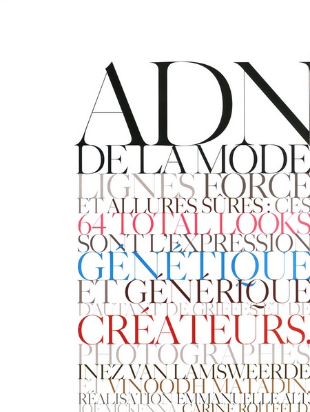 ADN de la Mode, Vogue Paris august 2009