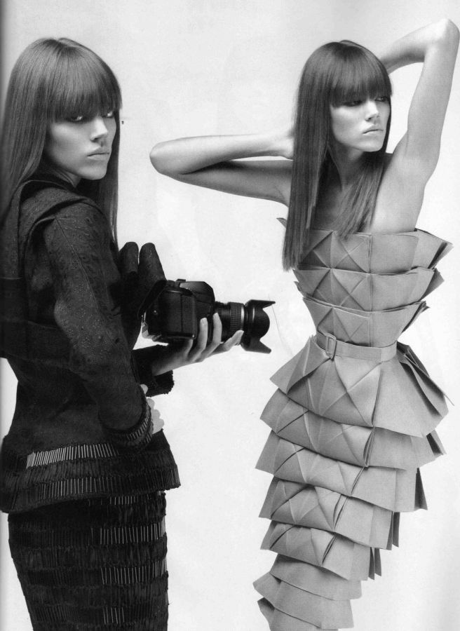 Pictorial: Autoportraits, la Couture pentru Numero magazine #81, editia martie 2009; fotograf: Karl Lagerfeld; model: Freja Beha Erichsen