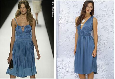 Stanga: rochie Chloe din colectia primavara/ vara 2005; dreapta: rochie Florence & Fred for Tesco