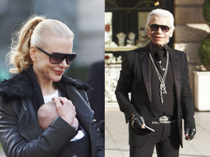 Nicole Kidman si Karl Lagerfeld