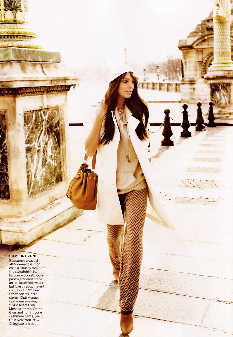 Daria Werbowy fotografiata de Mario Testino in “Americans in Paris”, aparut in Vogue US, editia mai 2010