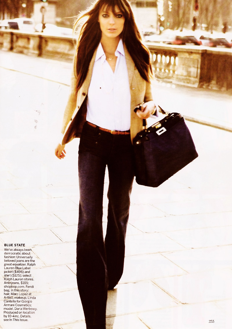 Daria Werbowy fotografiata de Mario Testino in “Americans in Paris”, aparut in Vogue US, editia mai 2010