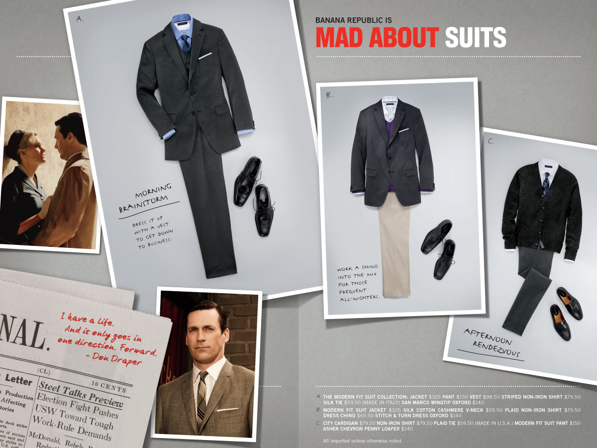 Banana Republic Style guide for Mad Men