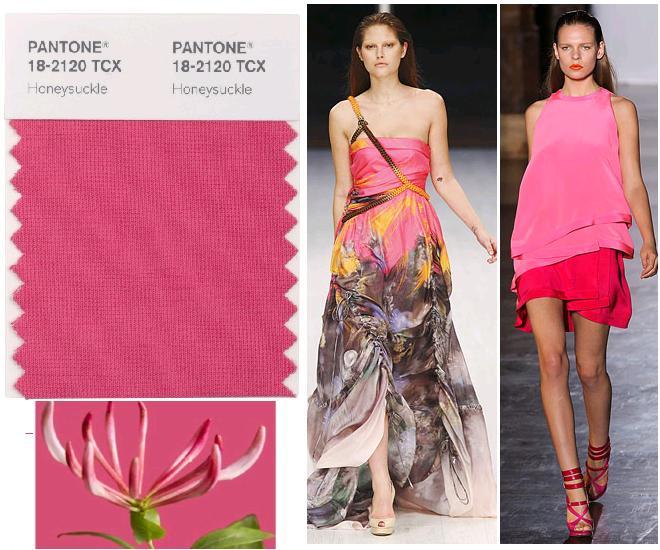 Pantone Honeysuckle pink; Matthew Williamson si Chapurin S/S 2011